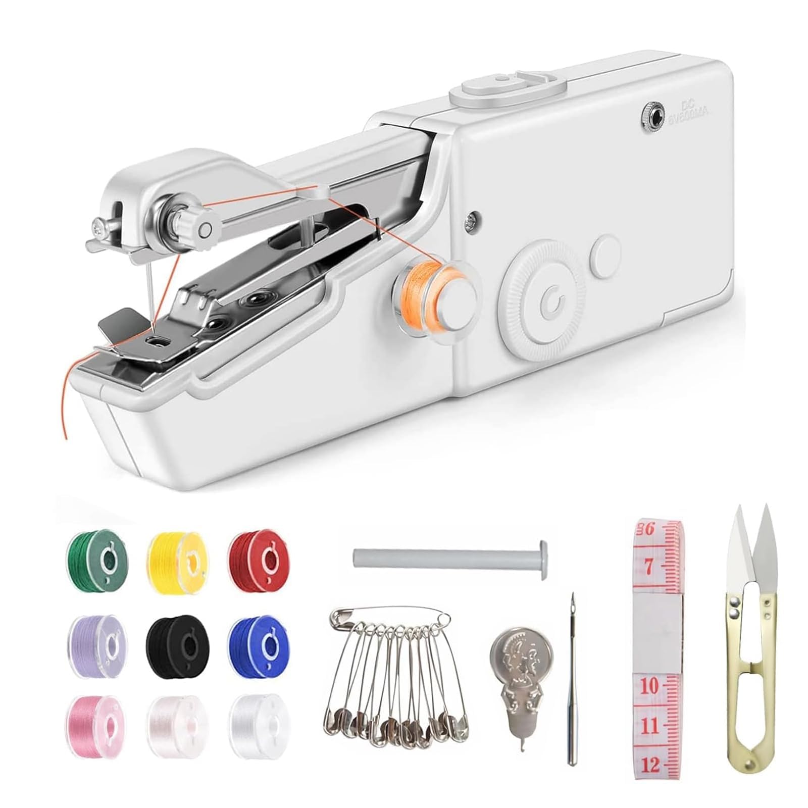 Machine a Coudre, Portable Sewing Machine, Mini Machine à Coudre Portable, Machine a Coudre Portable, Facile à Utiliser pour les Débutants, pour les Vêtements, la Coupe, Voyages à la Maison