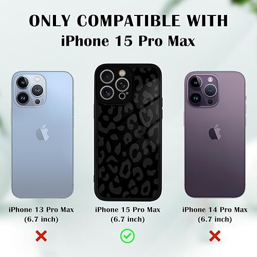 Miniatura 5 de Newseego - Funda para iPhone 15 Pro Max, diseño de leopardo de lujo, funda protectora de TPU suave para niñas y mujeres, a prueba de golpes, funda