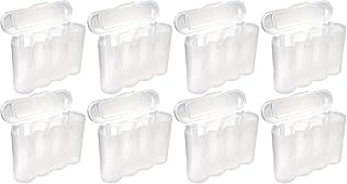 Eight (8) EBC Battery AA AAA Clear Plastic Battery Storage Case Holder Box USA Ship