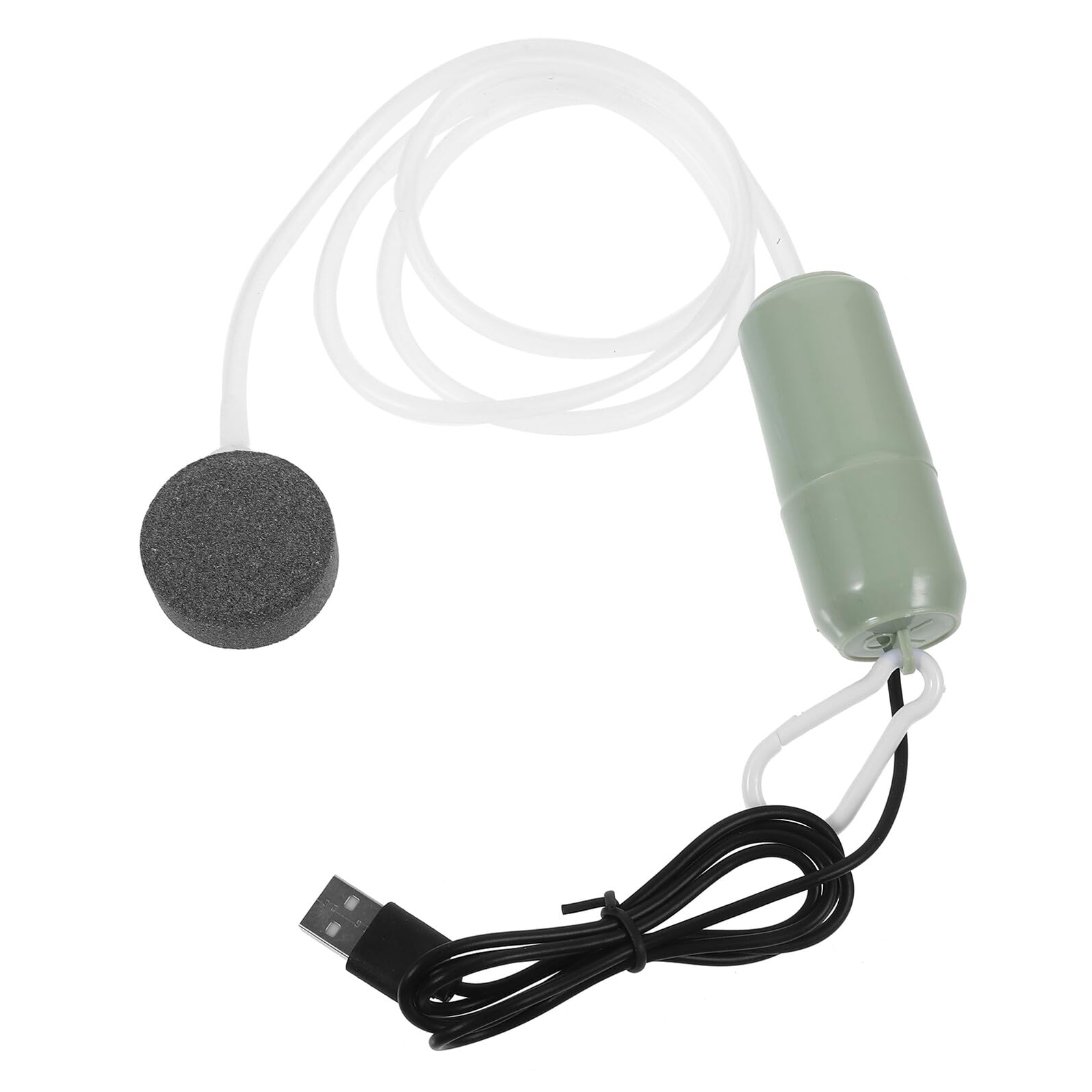 GLEAVI Portable USB Oxygen Pump for Aquarium Fish Tank Silent Small Air Bubbler with High Airflow Green Oxygenation