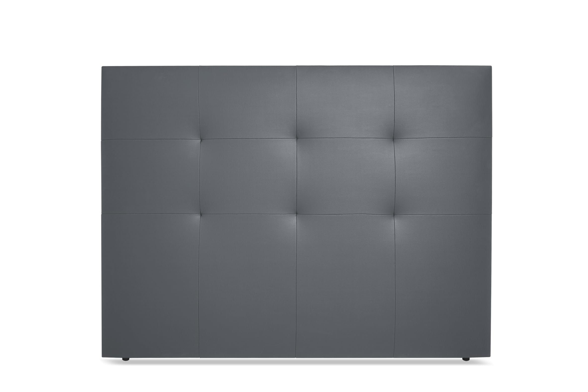 WIN REST Cabecero Aurora Acolchado, Tapizado Premium en Polipiel de Alta Gama Gris 160x120 para Camas de 150/160 cm