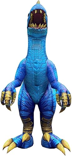 Miniatura 3 de WEI ZHENG Disfraz inflable de Velociraptor Disfraz inflable de dinosaurio Raptor Disfraz de Halloween