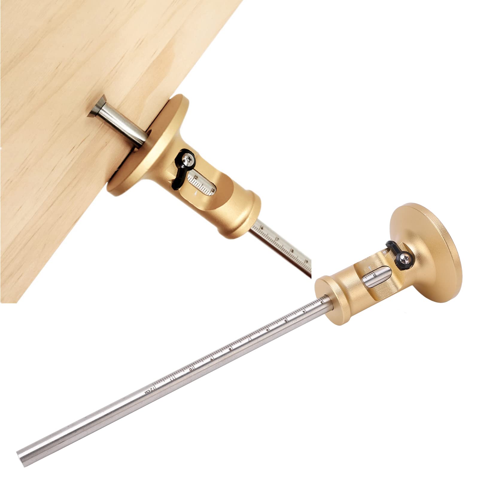 Juego de 2 uds de marcador de guía de plantilla de cola de milano, juego de herramientas de trazado, marcado de madera para carpintería 1:5 1:8, aleación de aluminio, acero inoxidable, latón