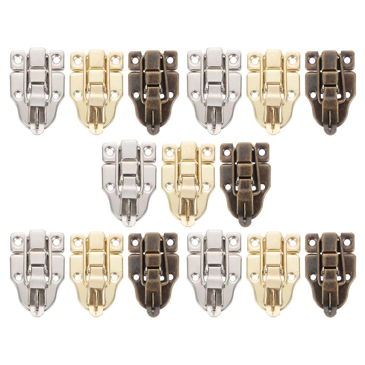 Veemoon 15pcs Toolbox Lock Cabinet Hasps Toggle Hasp Lock Chinese Antique Padlock Decorative Hasp Ancient Chinese Lock Antique Cabinet Latch Toggle Catch Lock Vintage Padlock Latch Iron