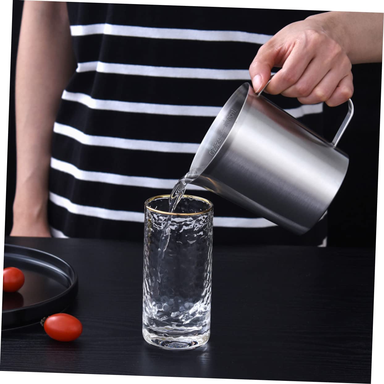 SECFOU Tasse Mesure Liquide Acier Inoxydable Outil de Cuisine Pratique pour Pâtisserie et Cuisson à Facile à Nettoyer et