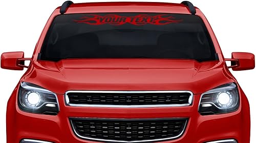 Miniatura 5 de Sticky Creations Design #108 - Calcomanía de vinilo personalizable con texto personalizado con nombre de llama tribal, para ventana trasera, auto,