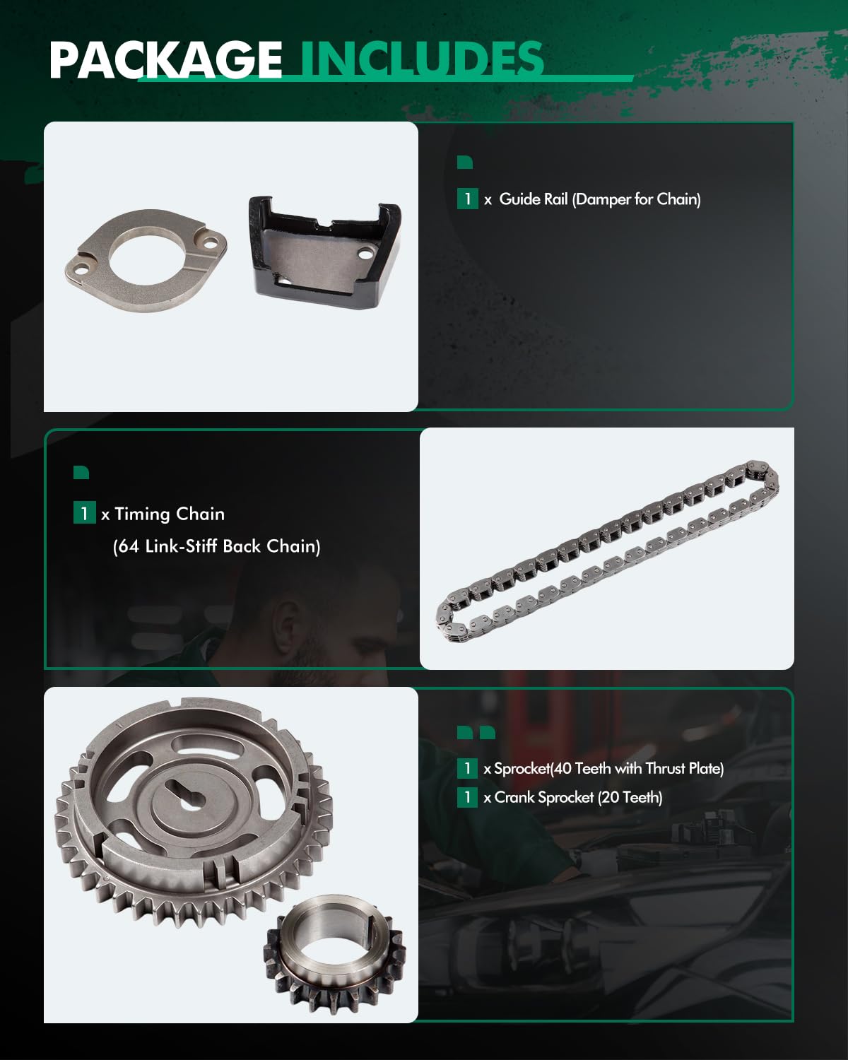 DIMENSIONS☆CHARTS&CHARMSキット Amazon.com: SCITOO Timing Chain Kit fits for 2005 2008 S927