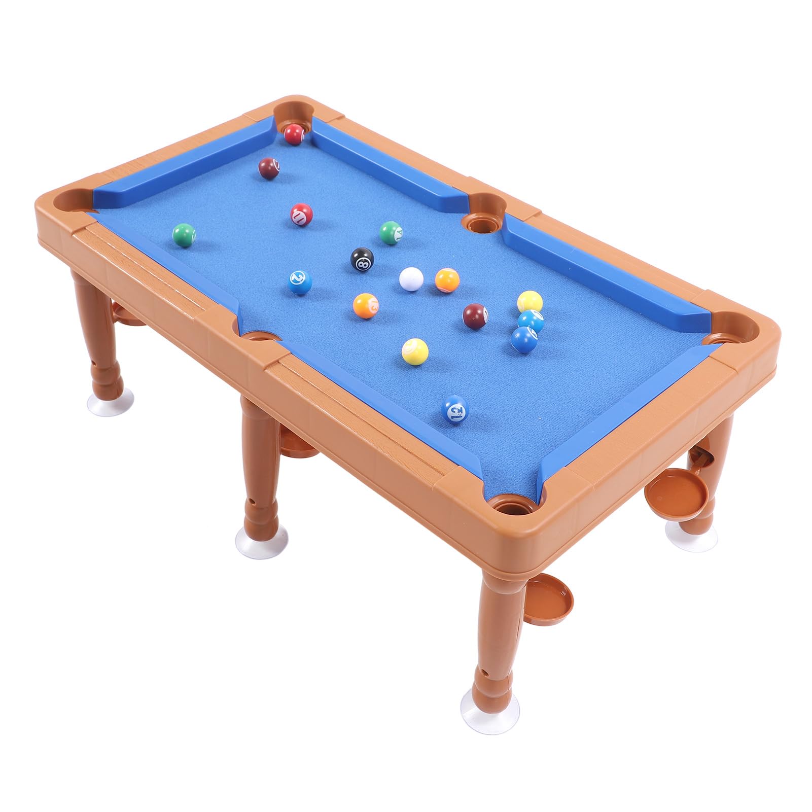 GLOGLOW Mini Table de Billard Portable de 17,32 Pouces avec Balles, Queues et Support Triangulaire, Jeu de Table Amusant pour Enfants et Adultes