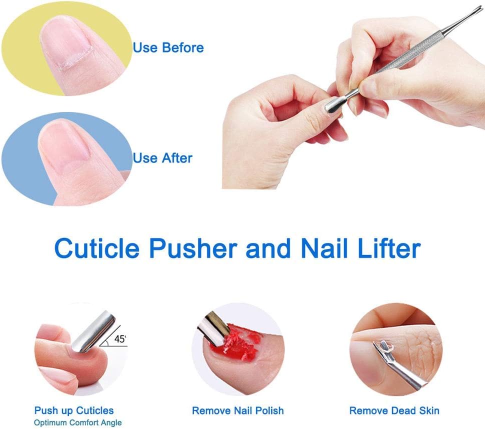 Profal Cuticle Nippers Kit, Cuticle Trimmer with Cuticle Pusher &