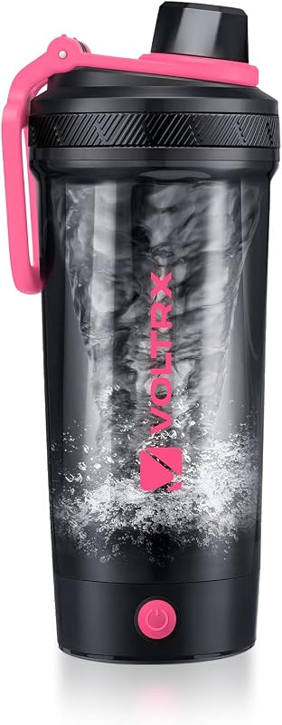 VOLTRX Elektromos Protein Shaker 680ml - USB-C Tölthető Turmixgép Rózsaszín, BPA-mentes Tritan Anyagból, Fehérjeturmixokhoz