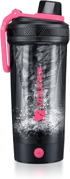 VOLTRX Shaker Bottle, Gallium USB C Rechargeable Electric Protein Shake Mixer, Shaker Cups for Protein Shakes and Meal Replacement Shakes, BPA Free, Made with Tritan, 24oz