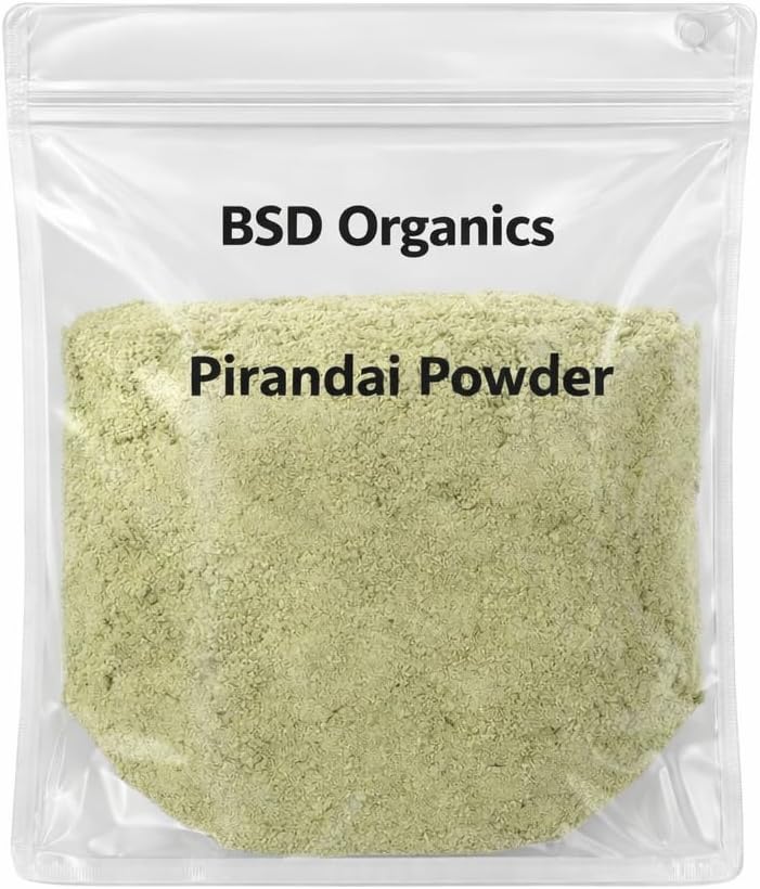 BSD Organics Pirandai Powder/Nalleru/Cissus Quadranglaris/Hadjod/Veldt Grape Powder - 100 Gm / 3.5 Oz