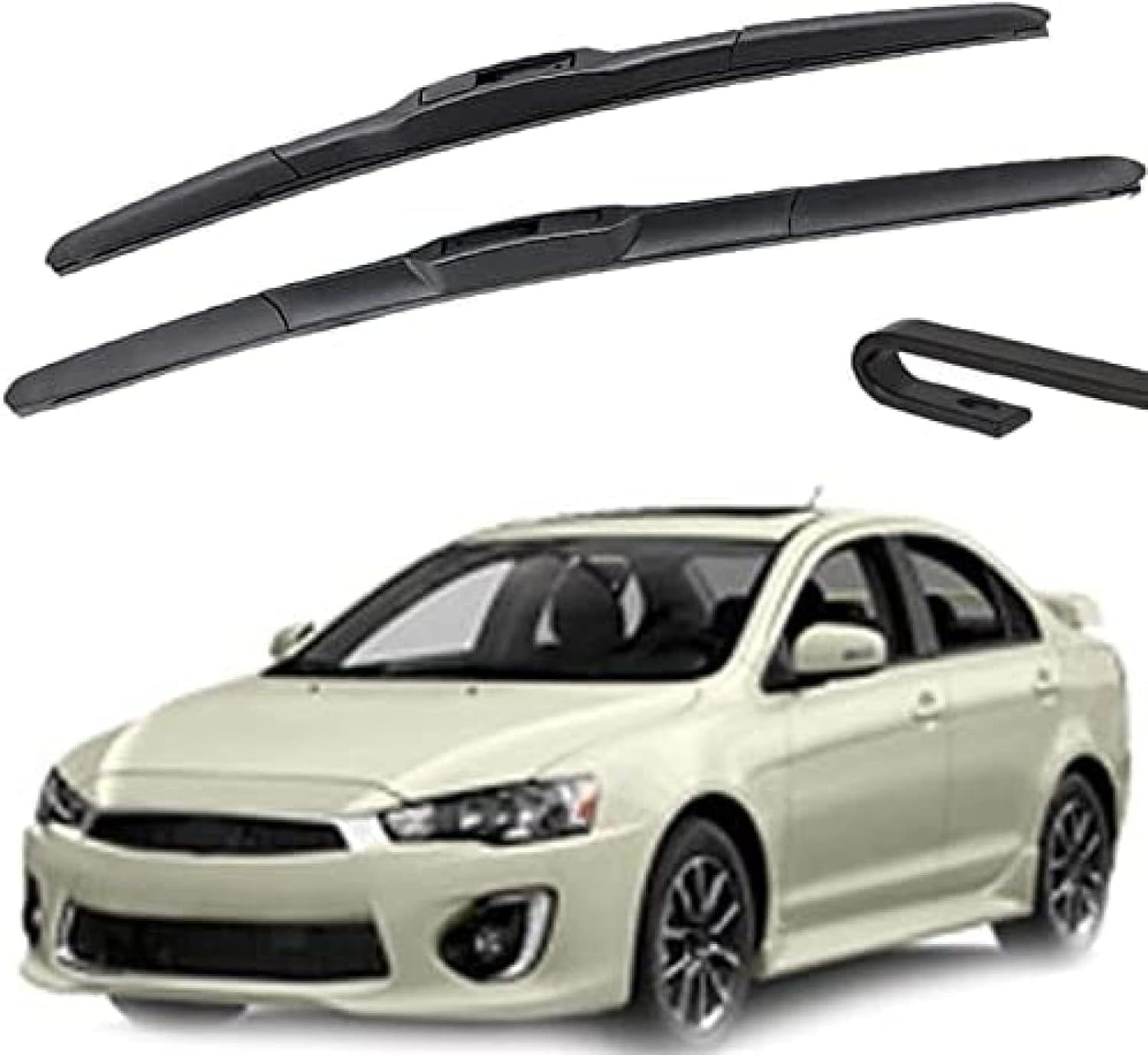 Oryginalny zestaw gumowa szyba wycieraczki do Mitsubishi Lancer Sedan 2008 2009 2010 2011 2012 2013-2016 2017 24 "+16", wycieraczki samochodowe