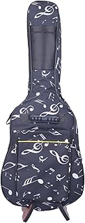 Kingpoint, borsa per chitarra in tessuto Oxford, imbottita, con spallacci, Music Notes Pattern