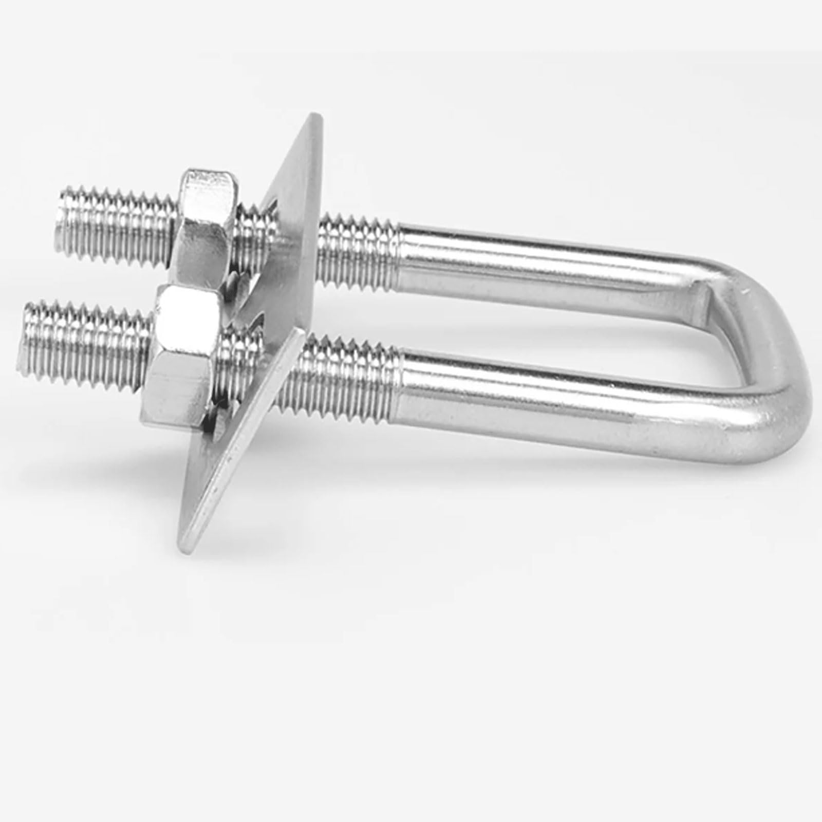 Metalowa śruba okrągła w kształcie litery U, Stainless Steel Square U-Bolts Kit M6 M8 M10 With Nuts And Frame Plates(M6*30 * 50(5 sets))
