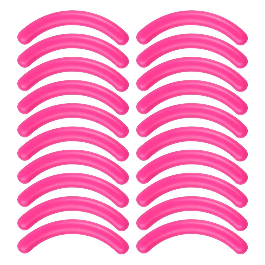 PLABBDPL - 20 almohadillas de repuesto para rizador de pestañas de silicona rosa, almohadillas de repuesto para rizador de pestañas, almohadillas de goma para pestañas para damas, mujeres y niñas