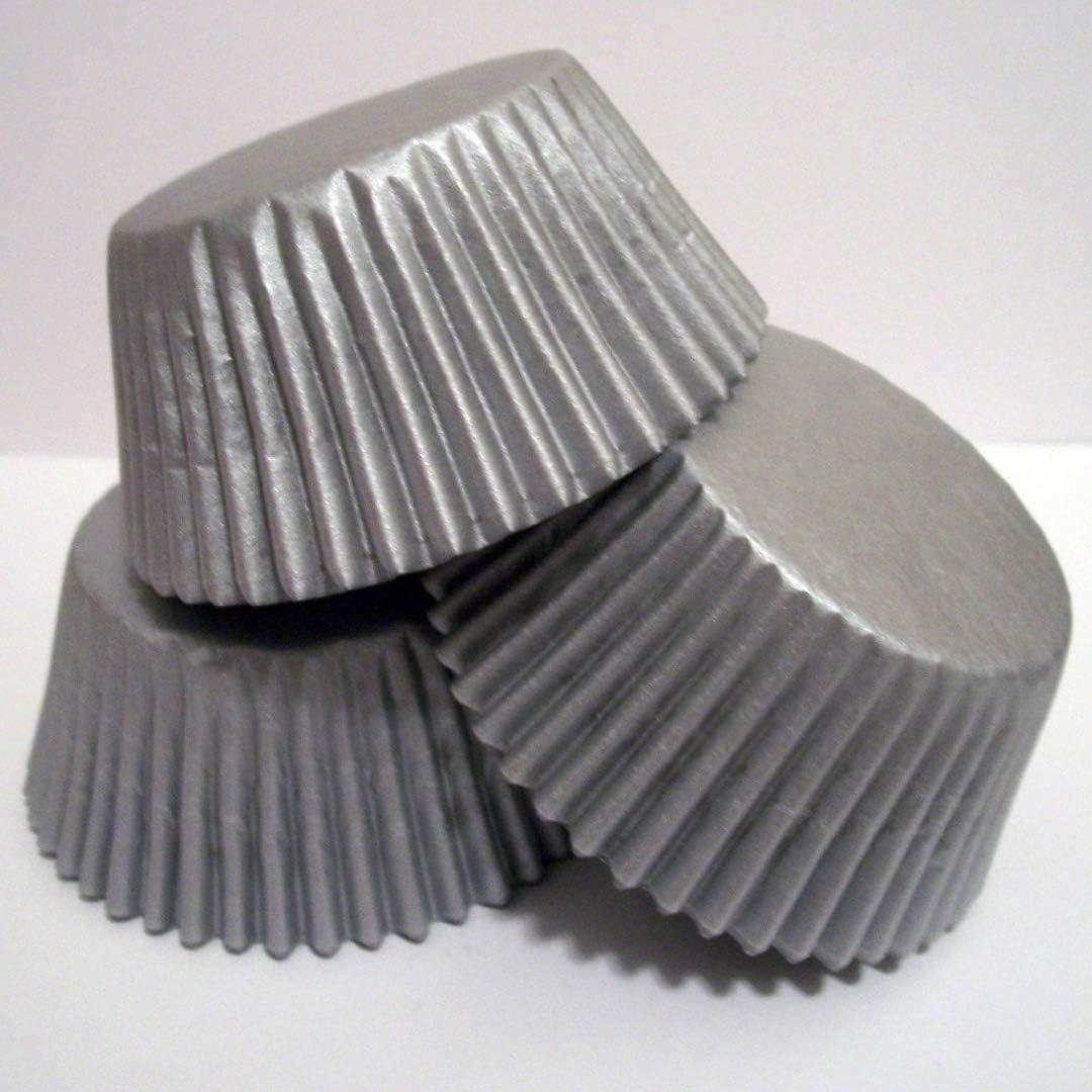 NCS Silver Baking Cupcake Liners - 100 count - 1¼" Wall, 2" Base