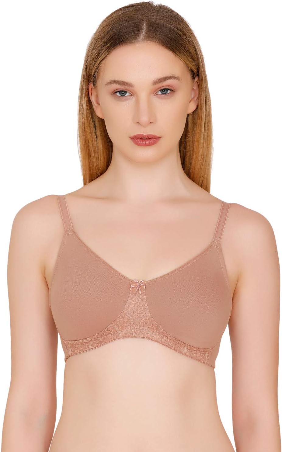 Women's Cotton Padded Wire Free Non-Wired Full Coverage Bra