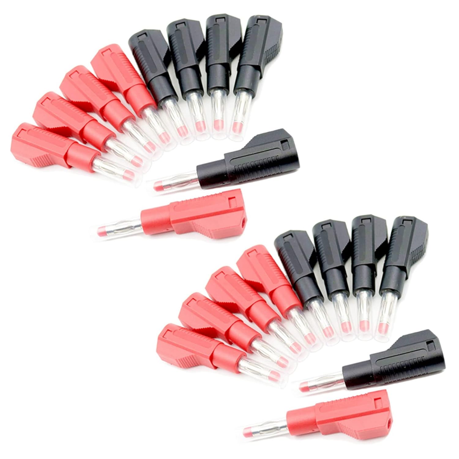 Pmkvgdy 20 Sets Retractable Sheath 4mm Banana Plug Stackable Wire