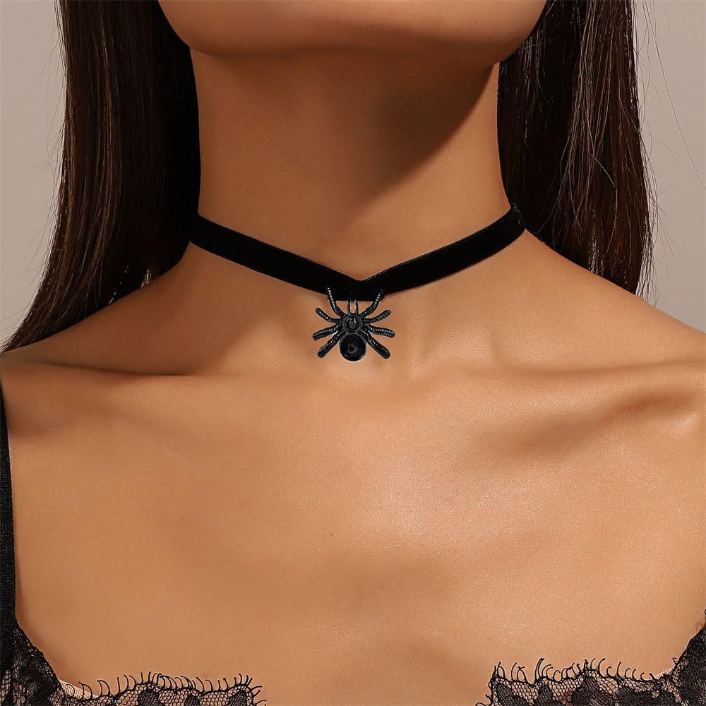 Gothic Spider Choker Necklace, Black Spider Choker Necklace For Women Goth Choker Halloween Costume Cosplay Jewelry - Image 7
