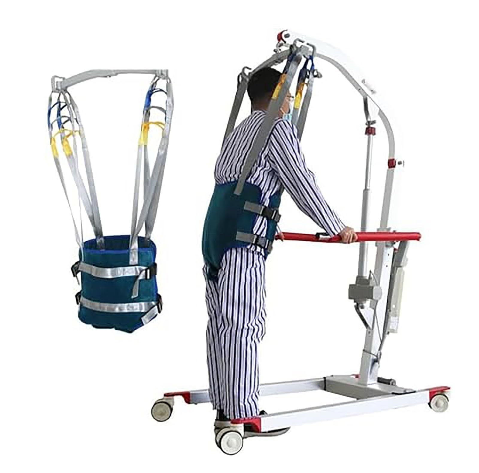 Arnés universalconfort, Arnés para Traslados, Arnés de Elevación de Paciente de Cuerpo Completo, Cinturón para Caminar Asistido por El Paciente, para Enfermería,Anciano, Discapacitado(Large)