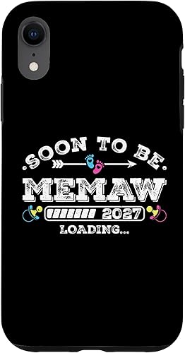 Soon to Be Memaw 2027 Loading for Pregnancy Announcement Case for iPhone XR