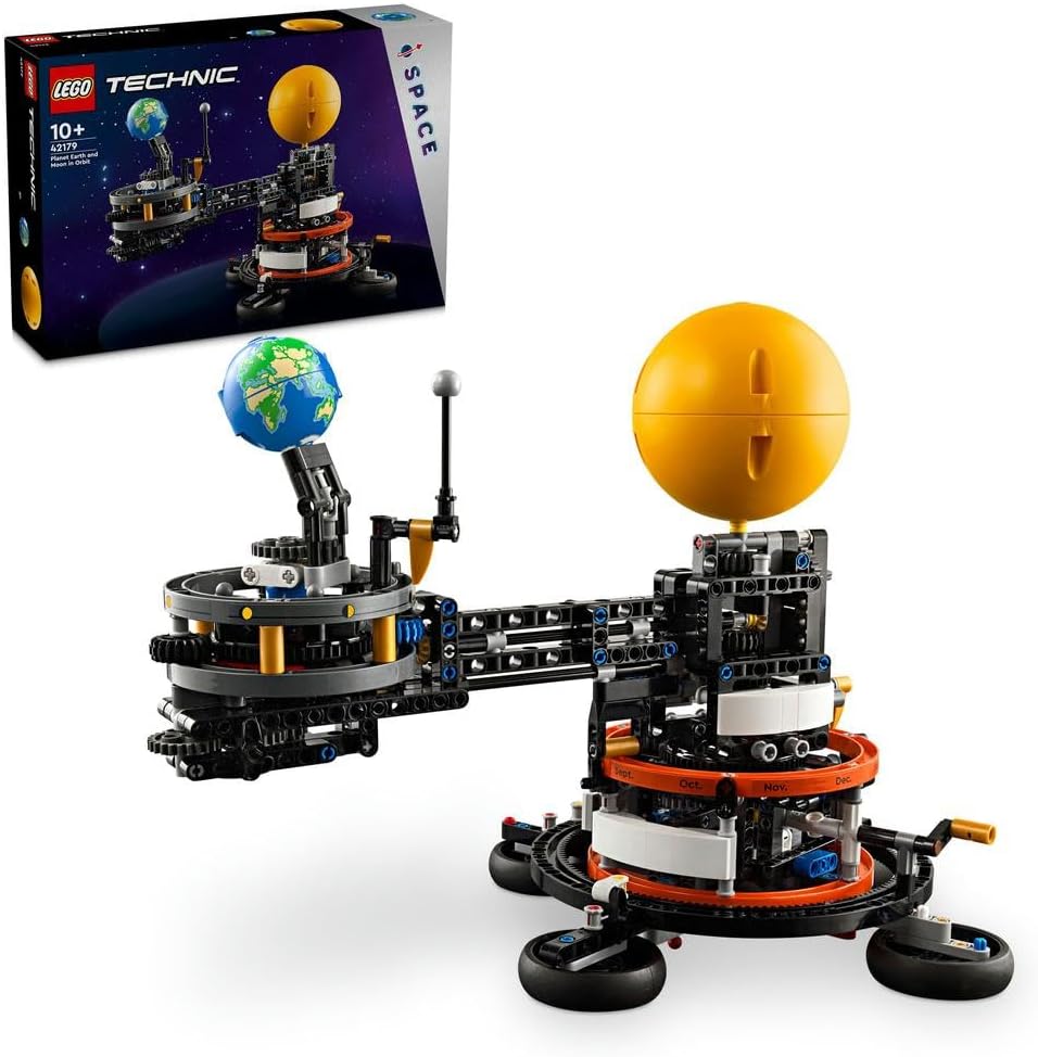 Technic Planet Earth and Moon in Orbit Model Building Set, Outer Space Toys for 10 Plus Year Old Kids, Boys & Girls, Solar System Toy for Imaginative, Independent Play, Birthday Gift Idea 42179