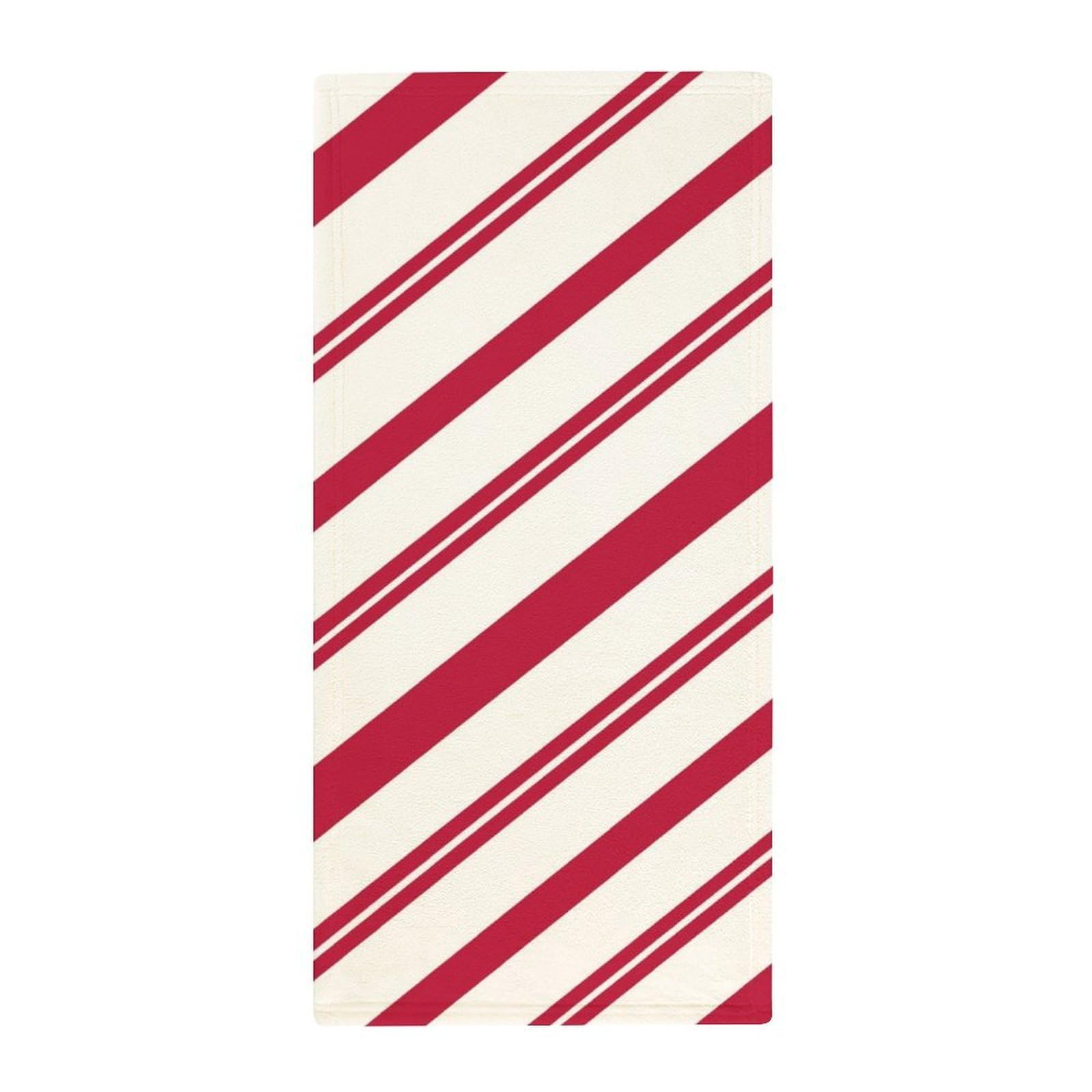 Anceky Quick-Dry Luxury Bath Towels, Candy Cane Art Ultra Soft Hand Towels for Gym, Pool, Spa & Hotel Bathroom Essentials
