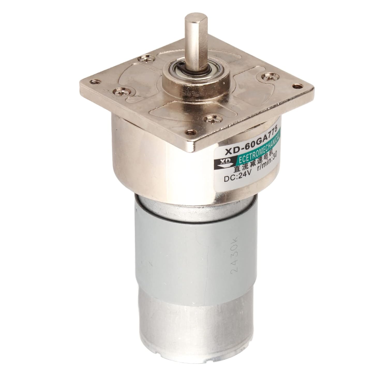 Hilitand DC 24V 35W Mini DC Gear Motor Metal Speed Adjustable Large Motor CW/CCW(24V 30rpm)