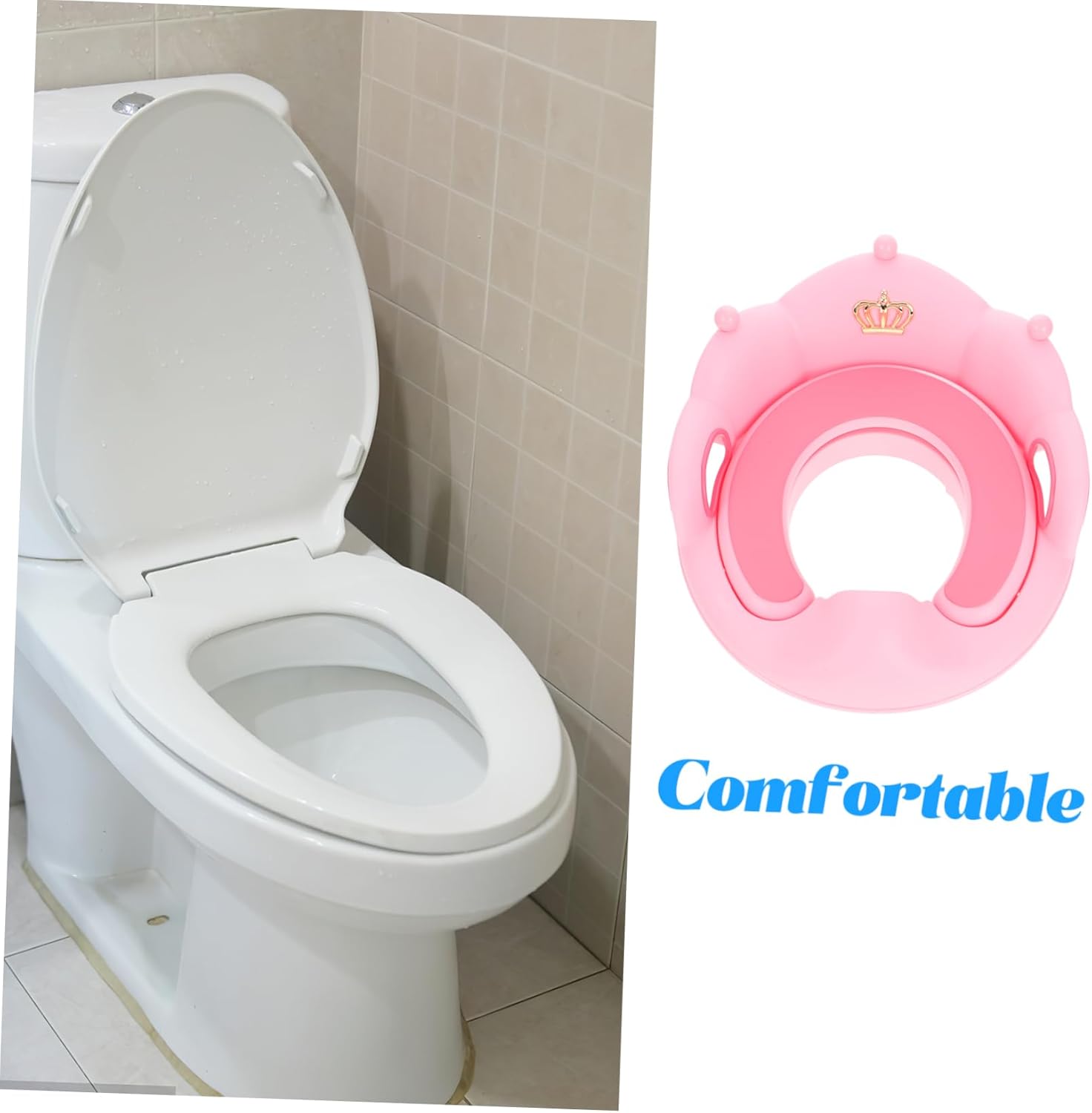 ORFOFE Boys Girls Baby Toddler Potty Training Seat Non-slip Large Size Pp Material Portable Toilet Seat Attachment