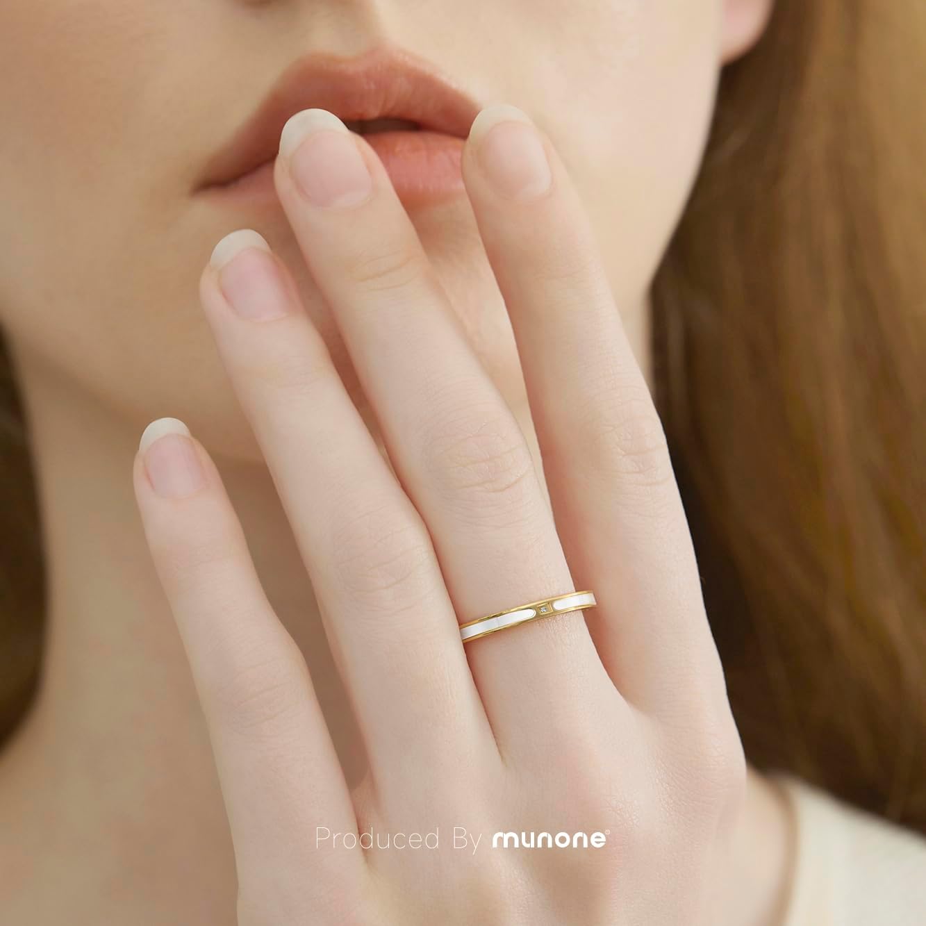 2mm Cubic Zirconia Rings for Women Men,Black/White Enamel or Mother of Pearl,18k Gold Plated Titanium Thin Stacking Ring, Minimalist Band Jewelry - Image 4