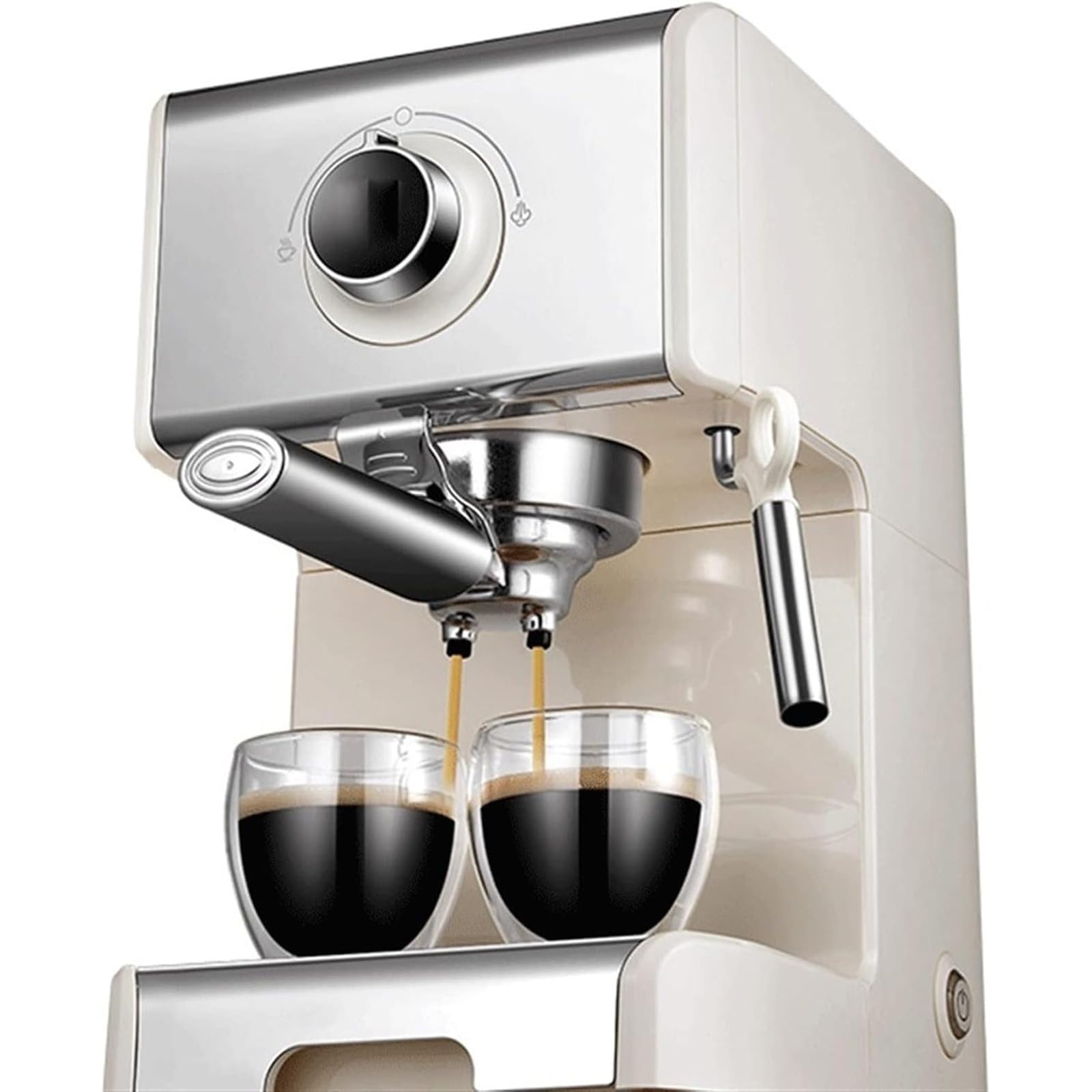 Máquina automática de espumado de agua hirviendo a vapor de 220 V, máquina de espresso con bomba de 20 bares, tanque de agua de 1,2 L y vaporizador de leche, para capuchino y café con leche