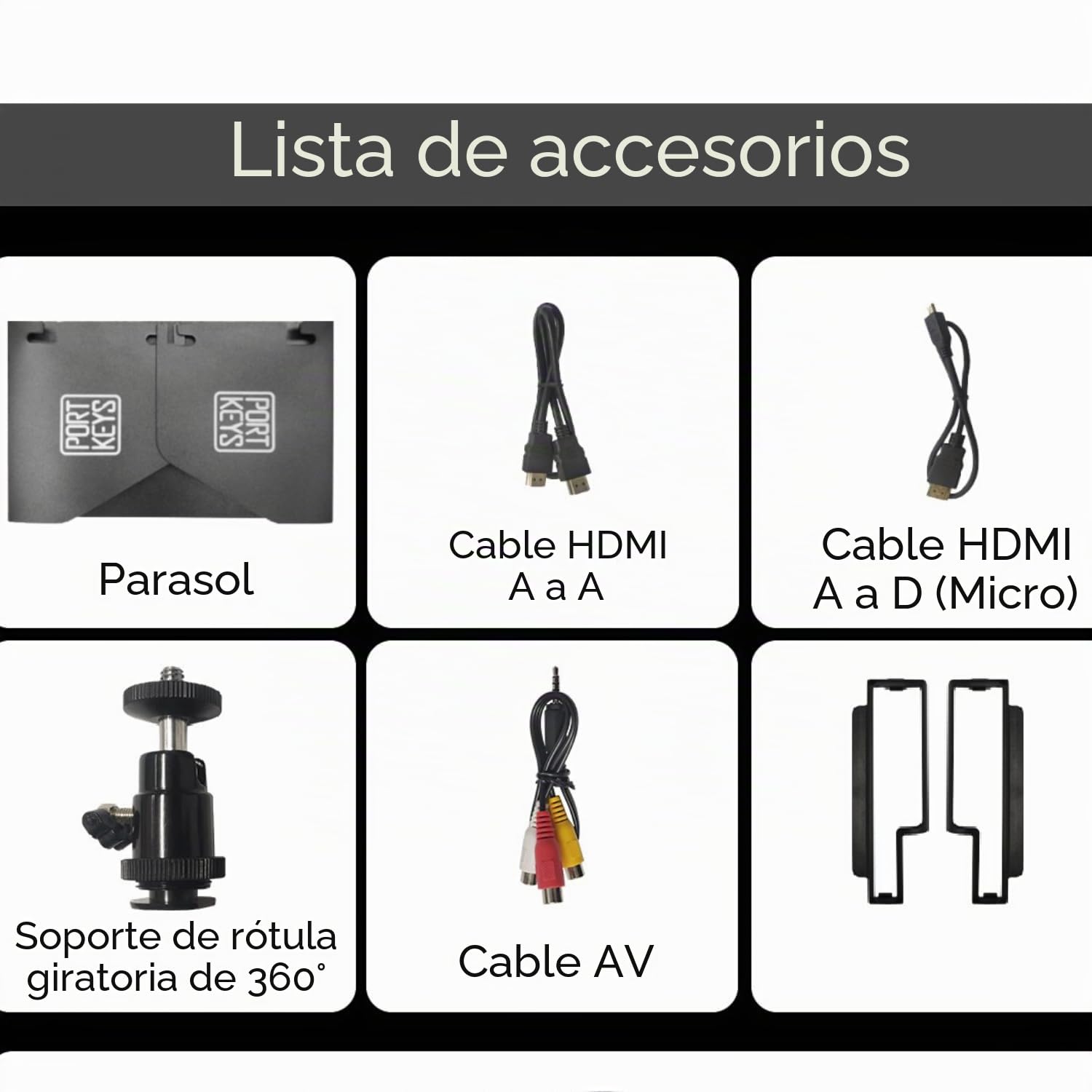 PortKeys HD7T Monitor de campo de cámara táctil de 7 pulgadas, 1000 nits, monitor de cámara DSLR, entrada y salida HDMI 4K, Full HD 1280 x 800 IPS, 3D lut, vídeo pico, asistencia de enfoque para
