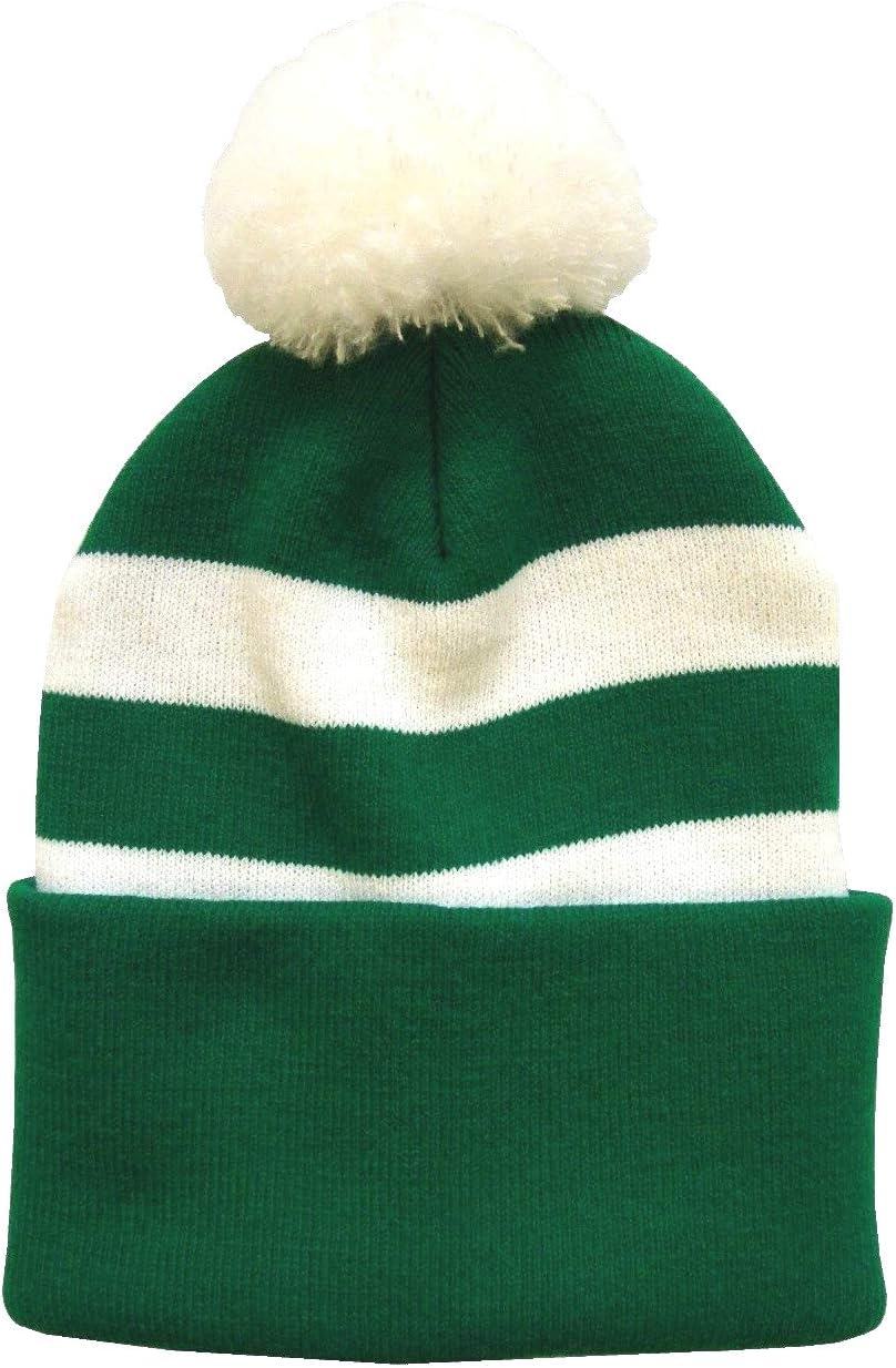 Arena ScarvesCeltic Fans Bobble Hat in Green and White