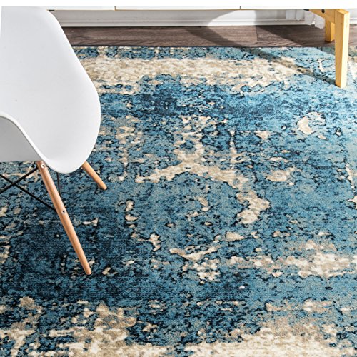 Nuloom Vintage Lindsy Distressed Area Rug, 3 Ft X 5 Ft, Blue #TOP2