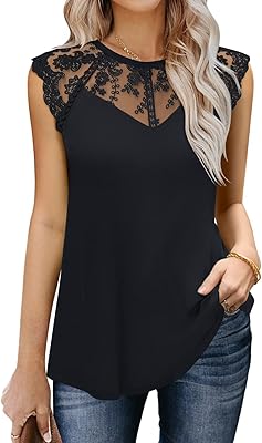 Blusa de Encaje Negra Talla L