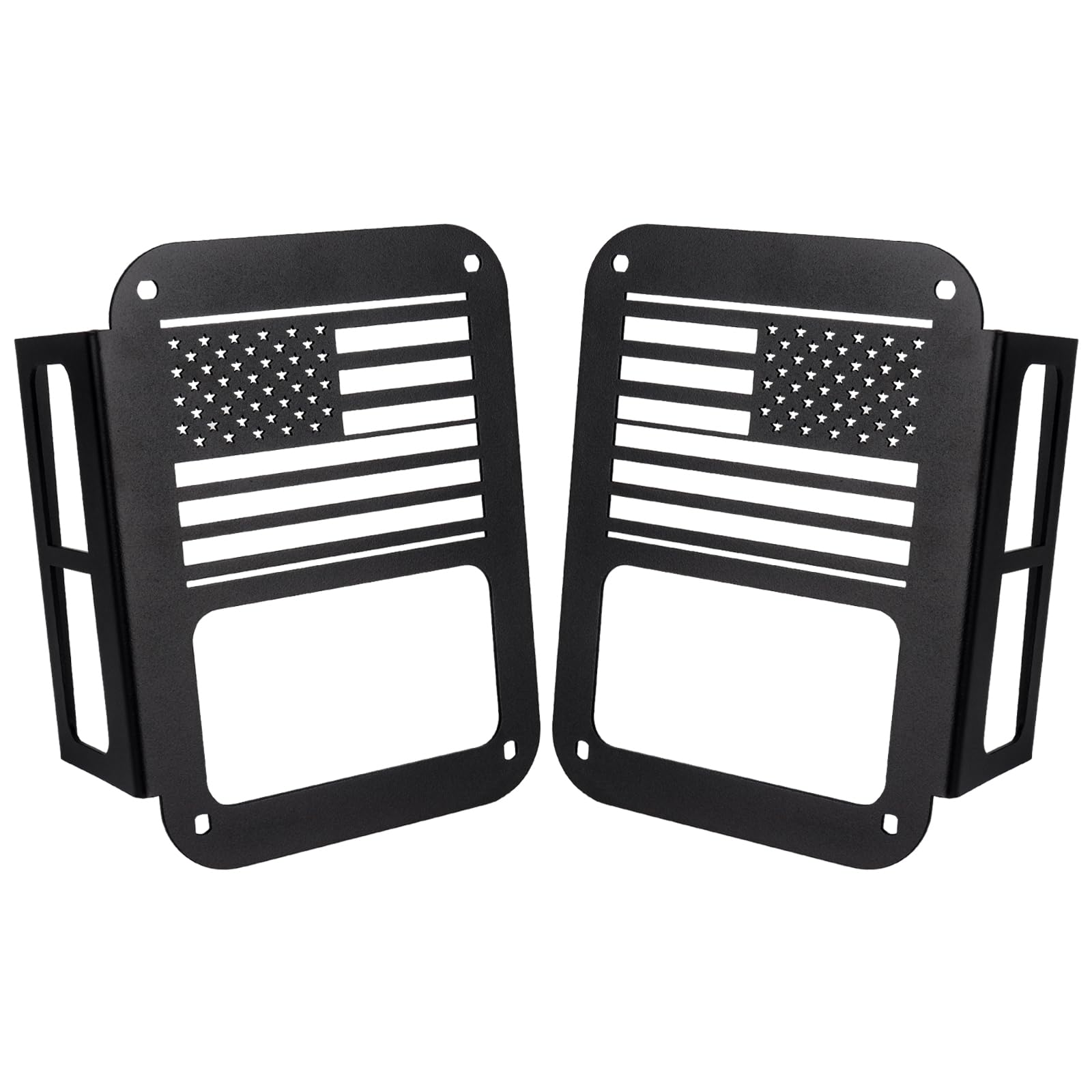 Tail Light Cover Compatible with Jeep JK Wrangler 2007-2018, Taillight Guards Covers with US Flag Pattern Decorative Exterior Protector