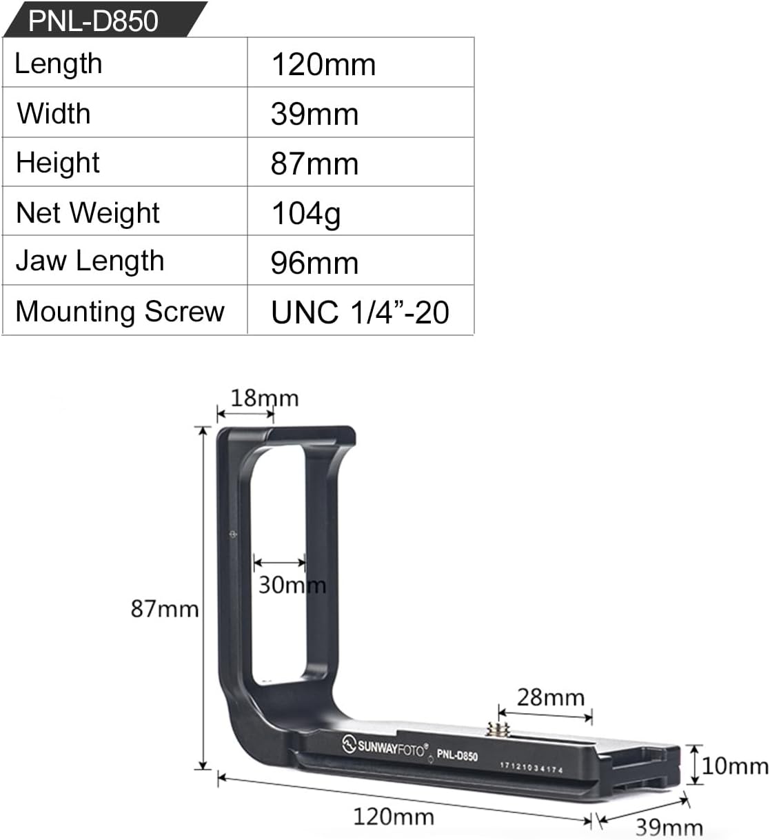 L Bracket QR Plate for D850 DSRL Camera Quick Release Plate for Tripod & Monopod Accessories, 2512 - Image 8