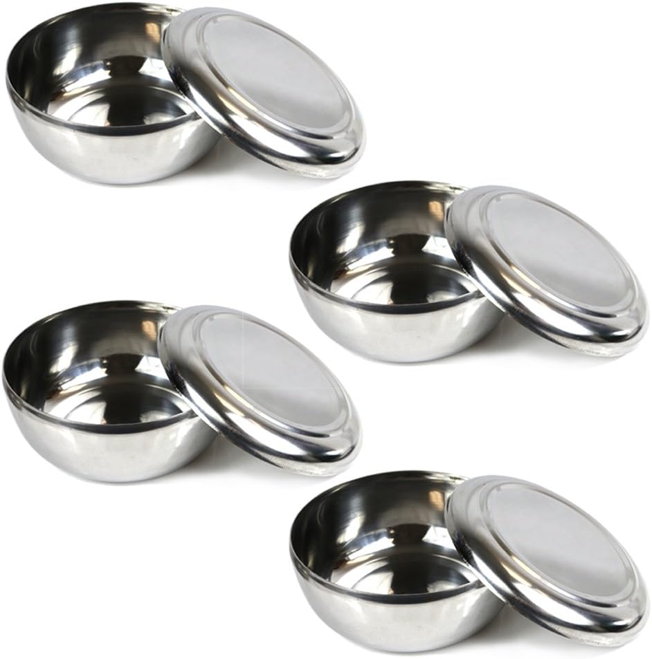 Best Deal Set of 4, Korean Stainless Steel Rice Bowl with Lid Set, Korean Kitchen Restaurant, Multi-Purpose Stainless Steel Bowl + Lid Set One-Day Sale: Up to 50% Off Set of 4, Korean Stainless Steel Rice Bowl with Lid Set, Korean Kitchen Restaurant, Multi-Purpose Stainless Steel Bowl + Lid Set
