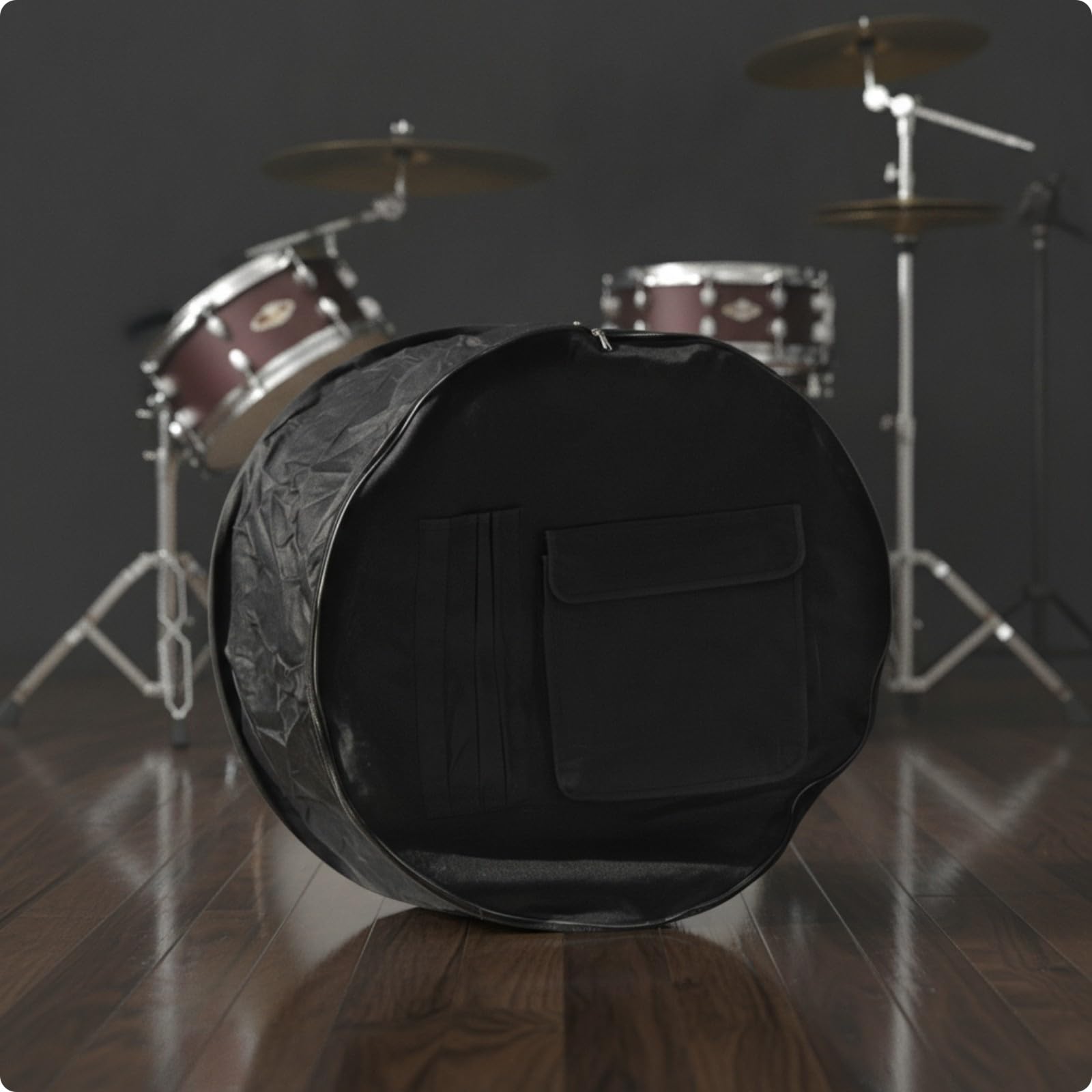 Maletín para Baría con Correas | Portátil, Bolsa Tambor con Correas, Flexible, para Conciertos, 62x40cm