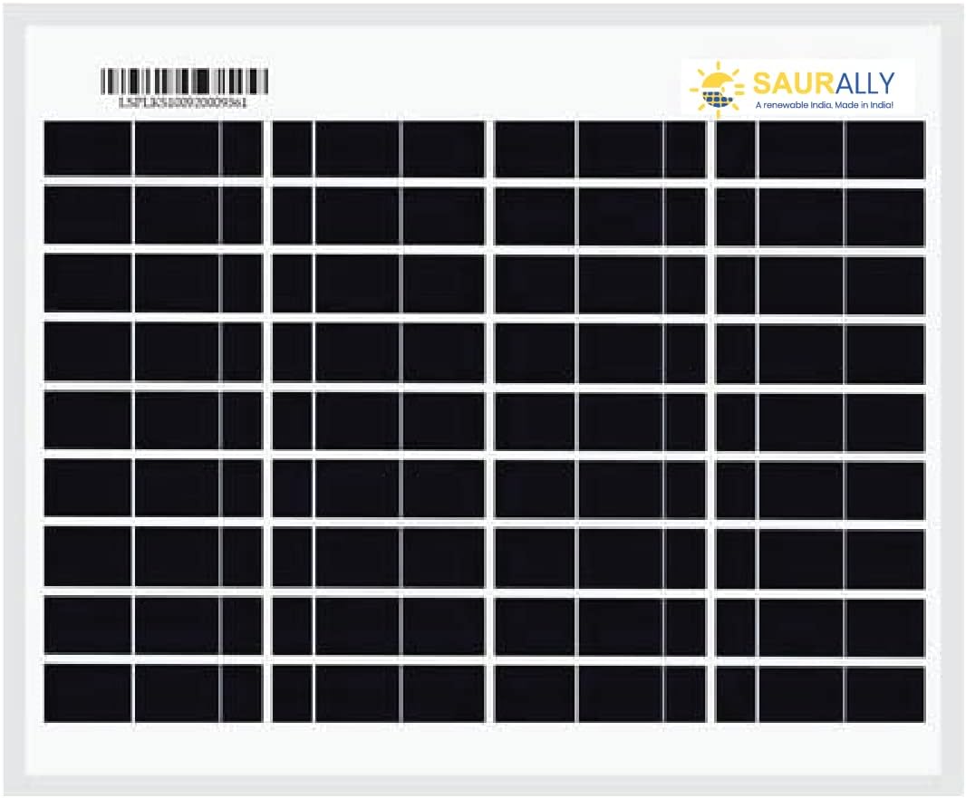 Saurally Solar 10W 12V Panel Monocrystalline