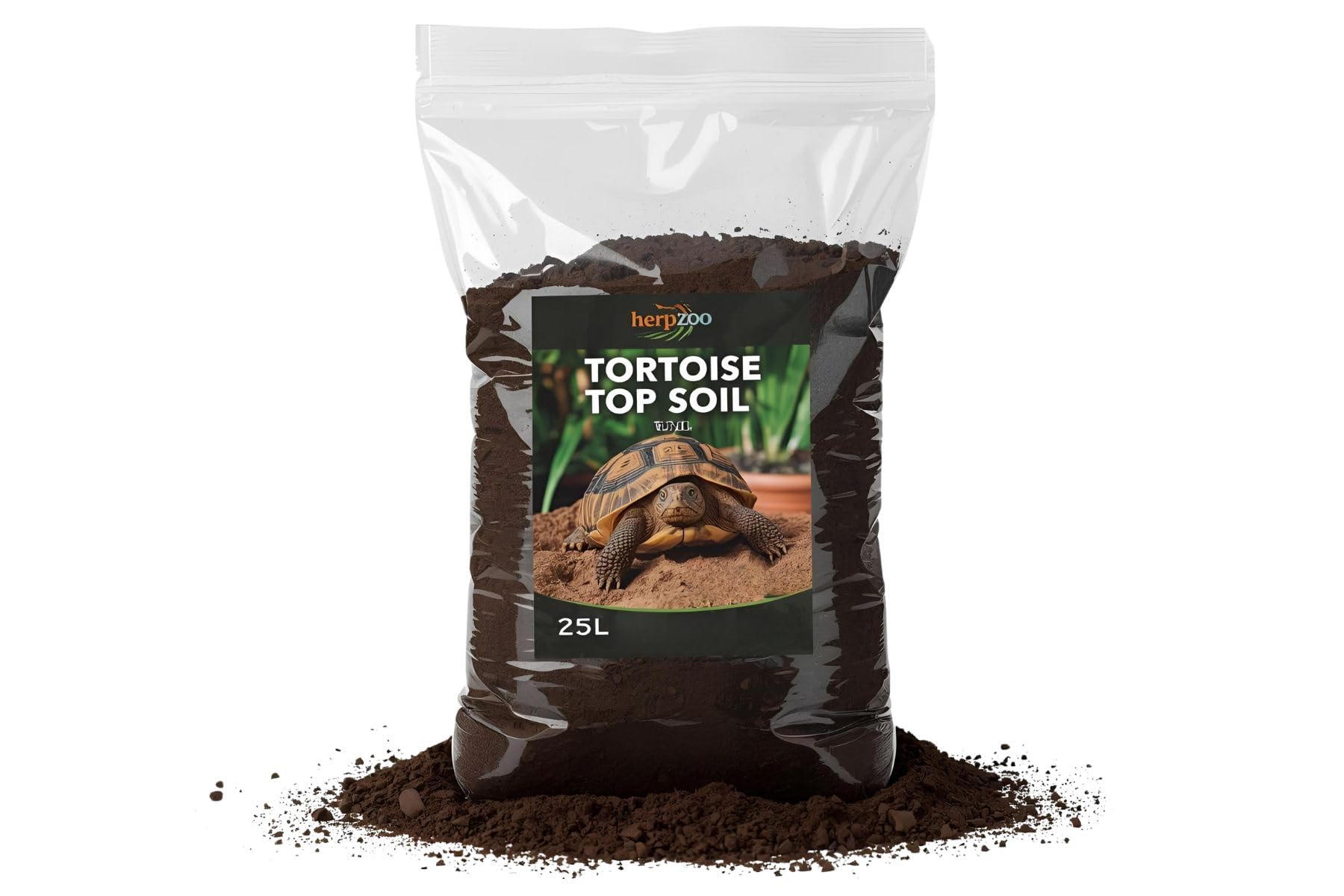 HERPZOO Premium Tortoise Substrate Top Soil, 25kg Bulk Bag Natural Bedding for Burrowing, All Tortoise Species Horsfield, Hermanns Organic Topsoil