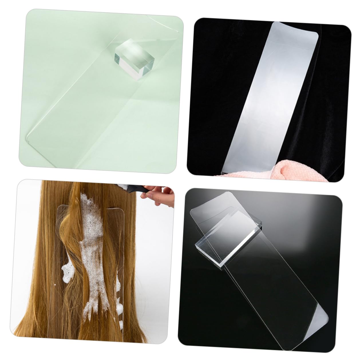 IMIKEYA Planche pour Balayage Cheveux Transparente en Pc, Outil Coiffure Facile à Utiliser, Gain de Temps pour Professionnels et Débutants en Mise en Lumière Capillaire