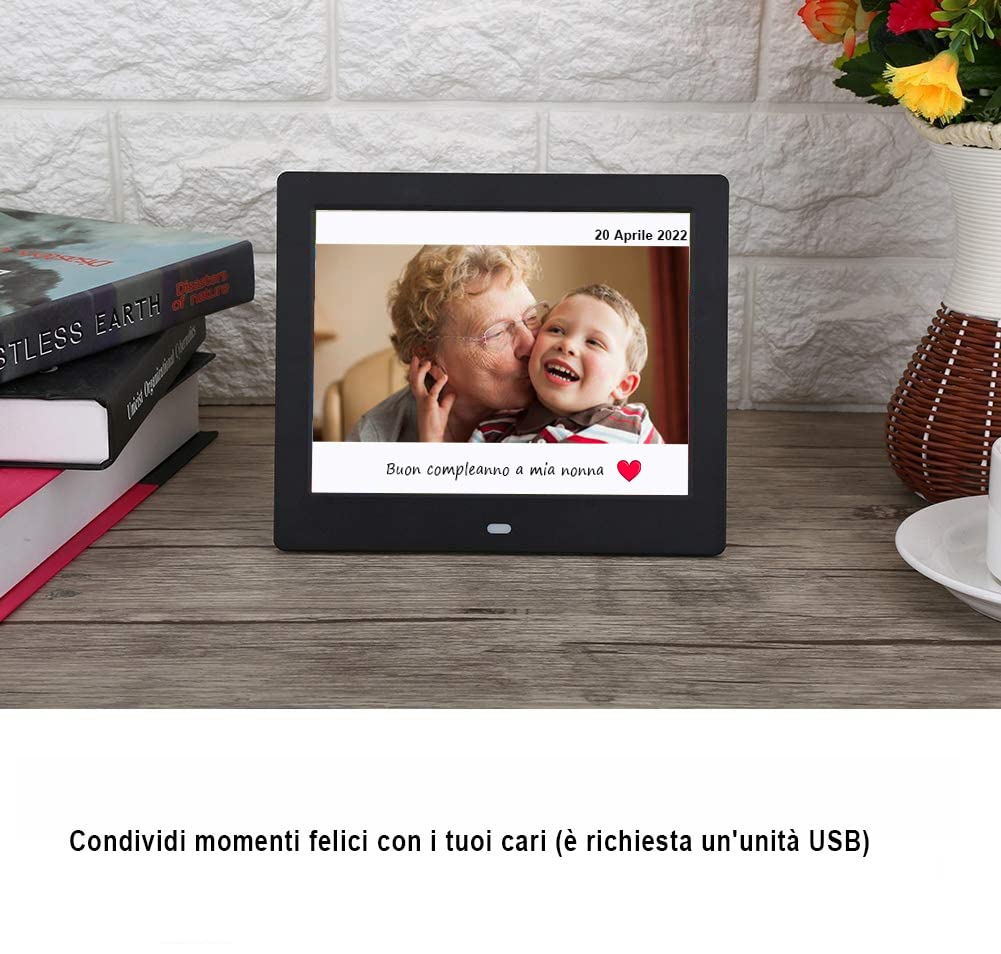 Véfaîî Sveglia Digitale Orologio Parete 2.0, 19 Allarmi & Promemoria Personalizzati, 10 Opzioni Oscuramento Automatico, Datario Non-Abbreviato per Anziani Ipovedenti Demenza, con Telecomando