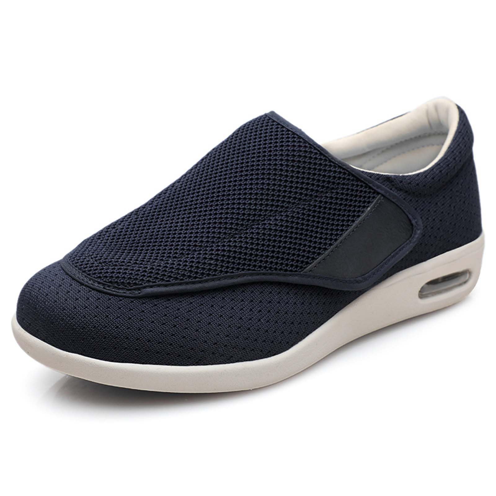 Zapatillas Ancho Especial Hombre y Mujer,Pies Hinchados Calzado Antideslizante DiabéTico Zapatos Deportivos Casuales Ajustables EU 38(25cm/9.8in)