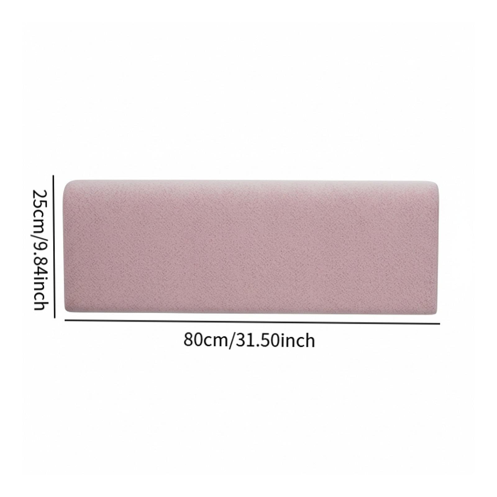 Baoblaze Cuscino da lettura per studenti, cuscino per testiera del letto, 80x25x5 cm, morbido supporto per la parte superiore e inferiore del letto in ufficio, Rosa Chiaro