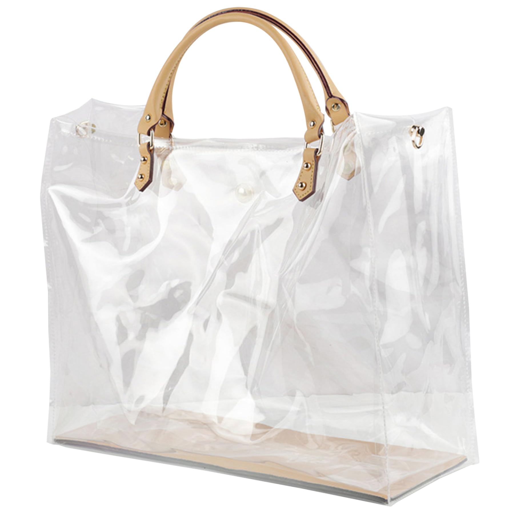 Sac de bricolage pour sac fourre-tout en PVC transparent et kit portefeuille en cuir complet