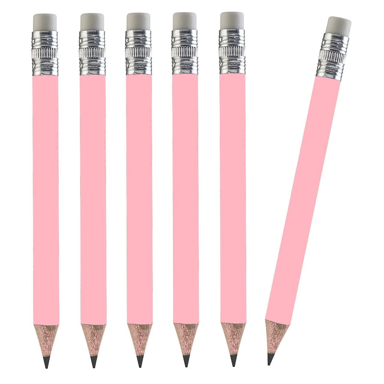 TH Golf 100pcs Premium Golf Pencils, 4 Inch Mini Pencils Half Pencils with Eraser Sharpened Wood Mini Round Pencils for Schools Wedding Toddlers Home Corporate Multiple Colours