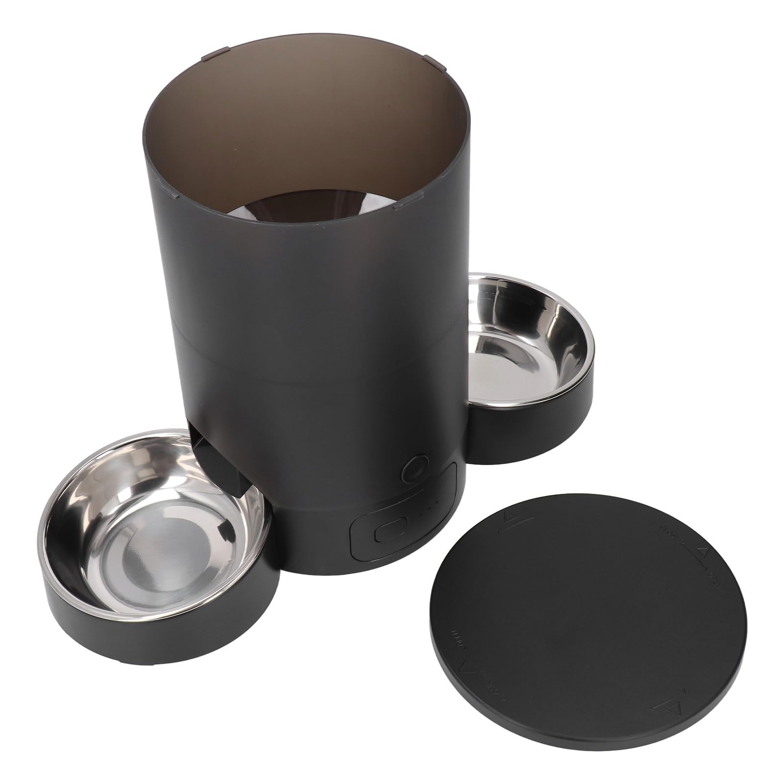 Comedero Automático para Gatos, Recordatorio de Voz, Alimentador Doble para Gatos con Capacidad de 3L y Cuenco Temporizado para Uso Doméstico (Black)