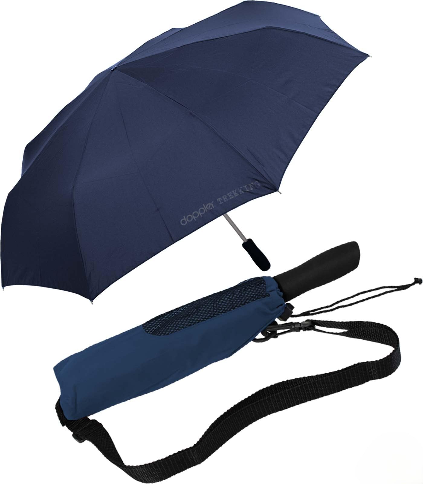 Doppler Partner- Schirm Taschenschirm Golf Trekking safari XXL navy